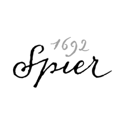 Grayscale logo for Spier