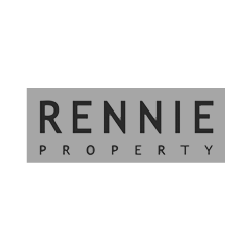Grayscale logo for Rennie Property